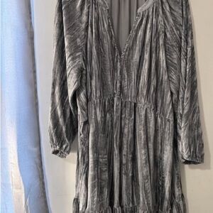 Gray Long-Sleeve Dress